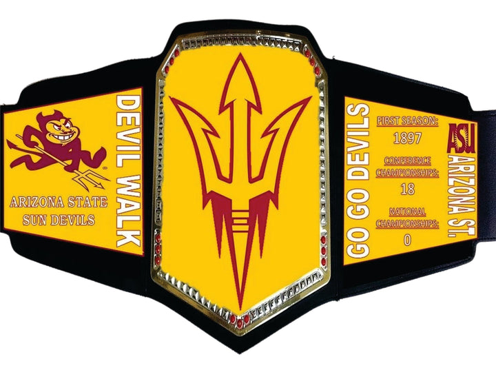 Arizona State Sun Devils WWE College Legacy Title Belt Wrestling Title Belts