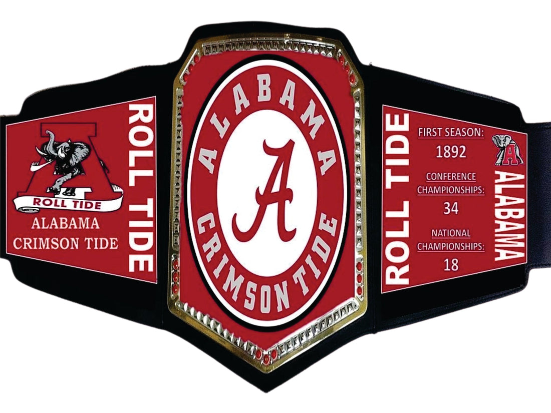 Alabama Crimson Tide WWE College Legacy Title Belt Wrestling Title Belts