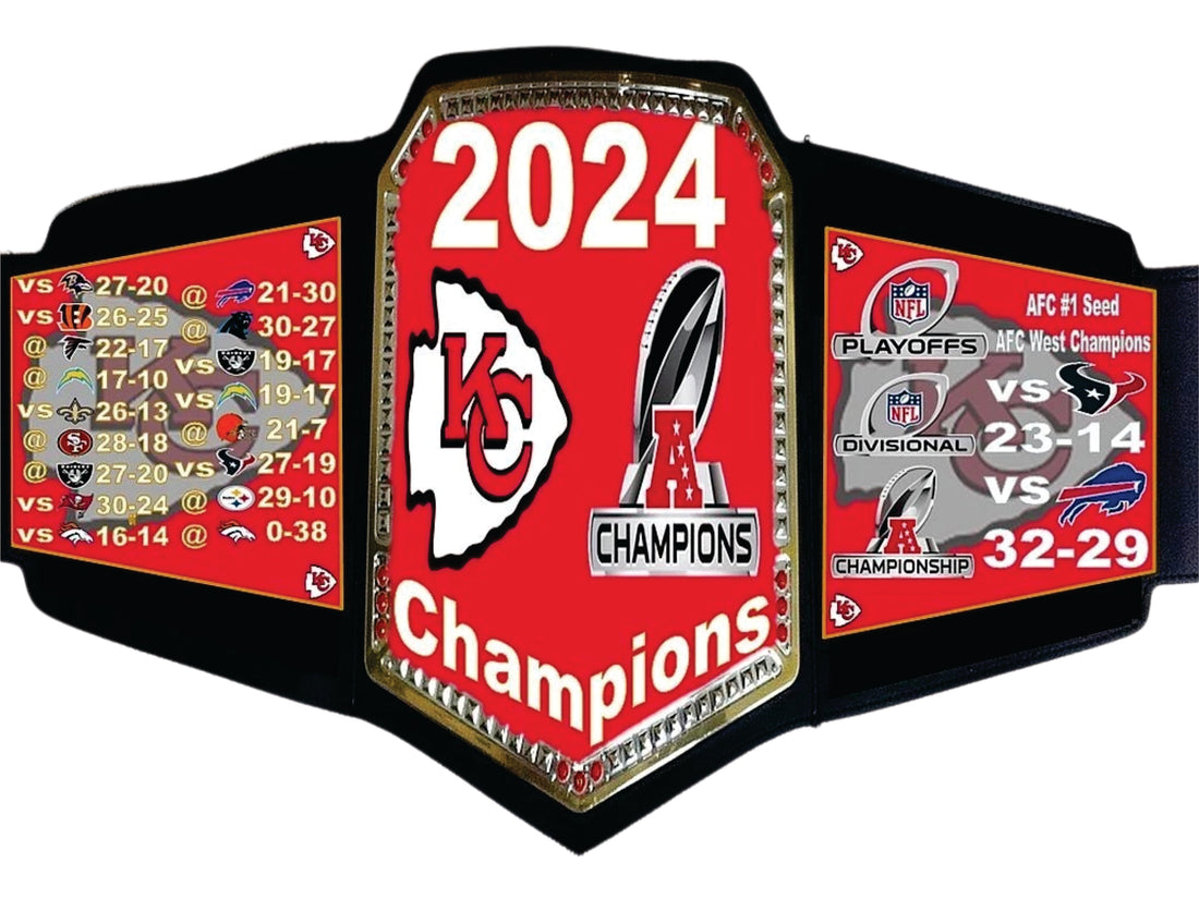 2024 Houston Texans AFC South Division Champions Championship Belt Wrestling Title Belts