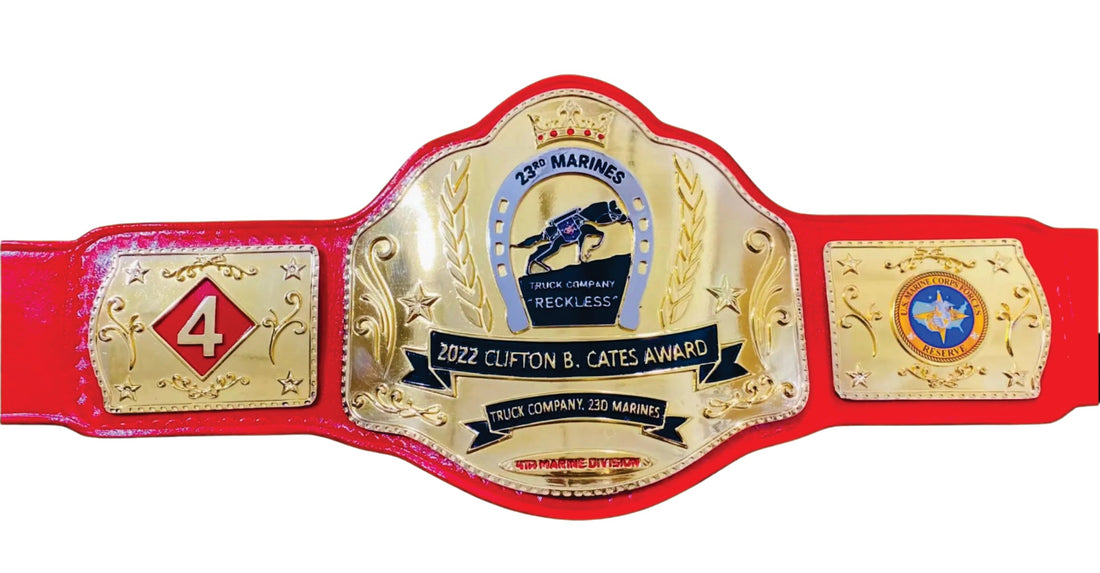 2022 Cufton B. Cates Award Champions Championship Belt Wrestling Title Belts