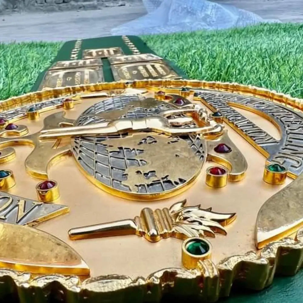 WWF BIG GREEN 3D CNC CHAMPIONSHIP BELT Wrestling Title Belts