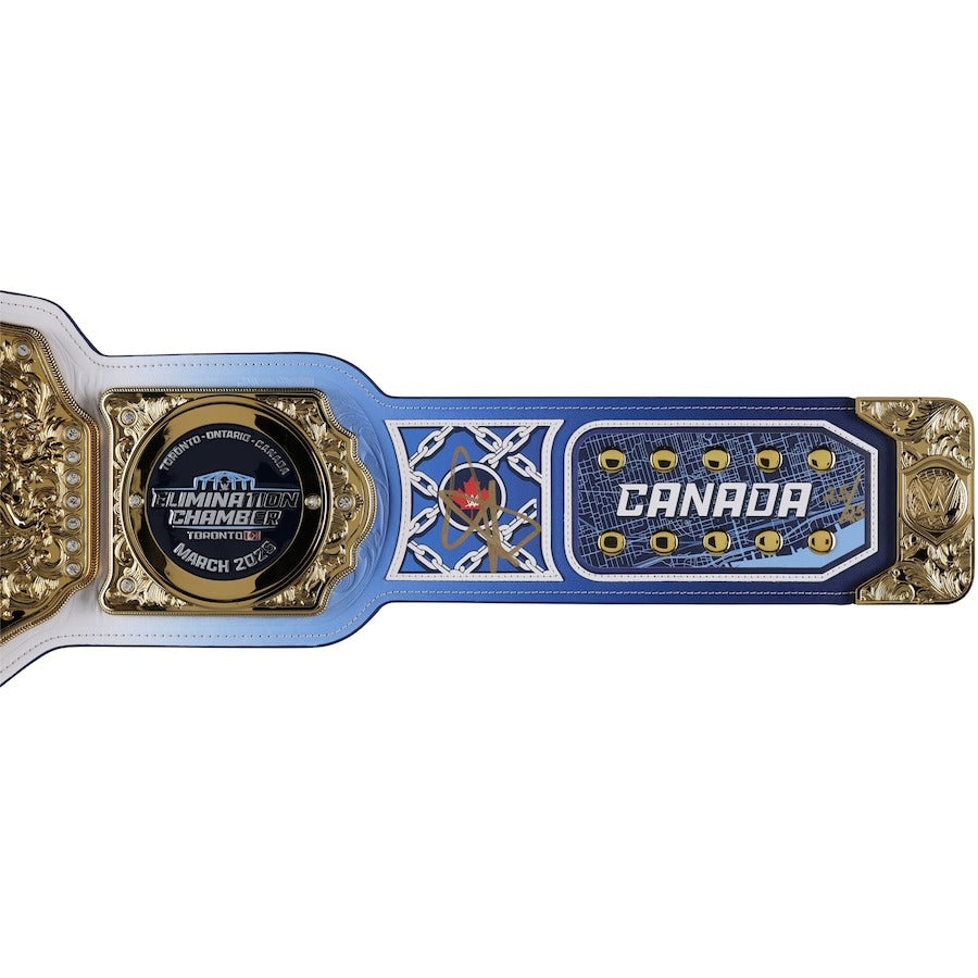 Hulk Hogan WWE Autographed Winged Eagle Replica Title Belt Wrestling Title Belts