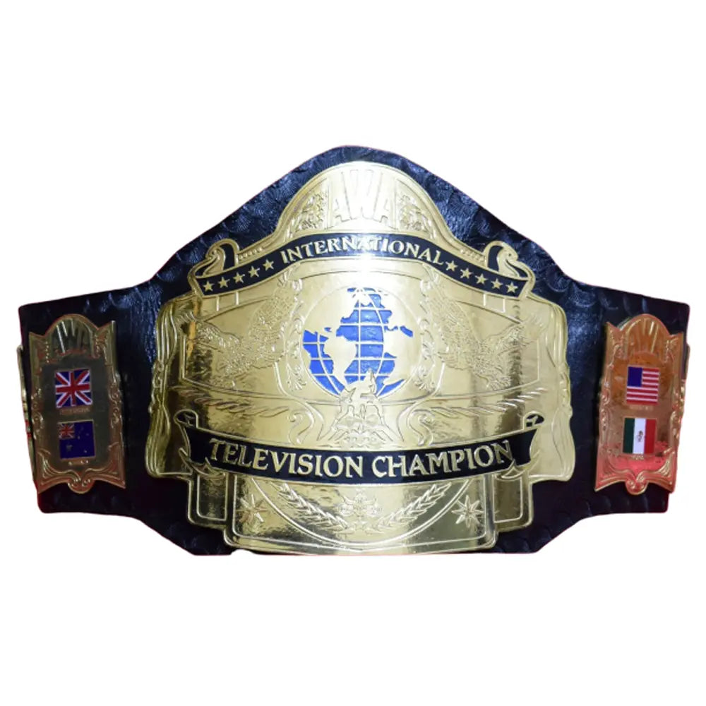 AWA International Television Championship Belt Wrestling Title Belts