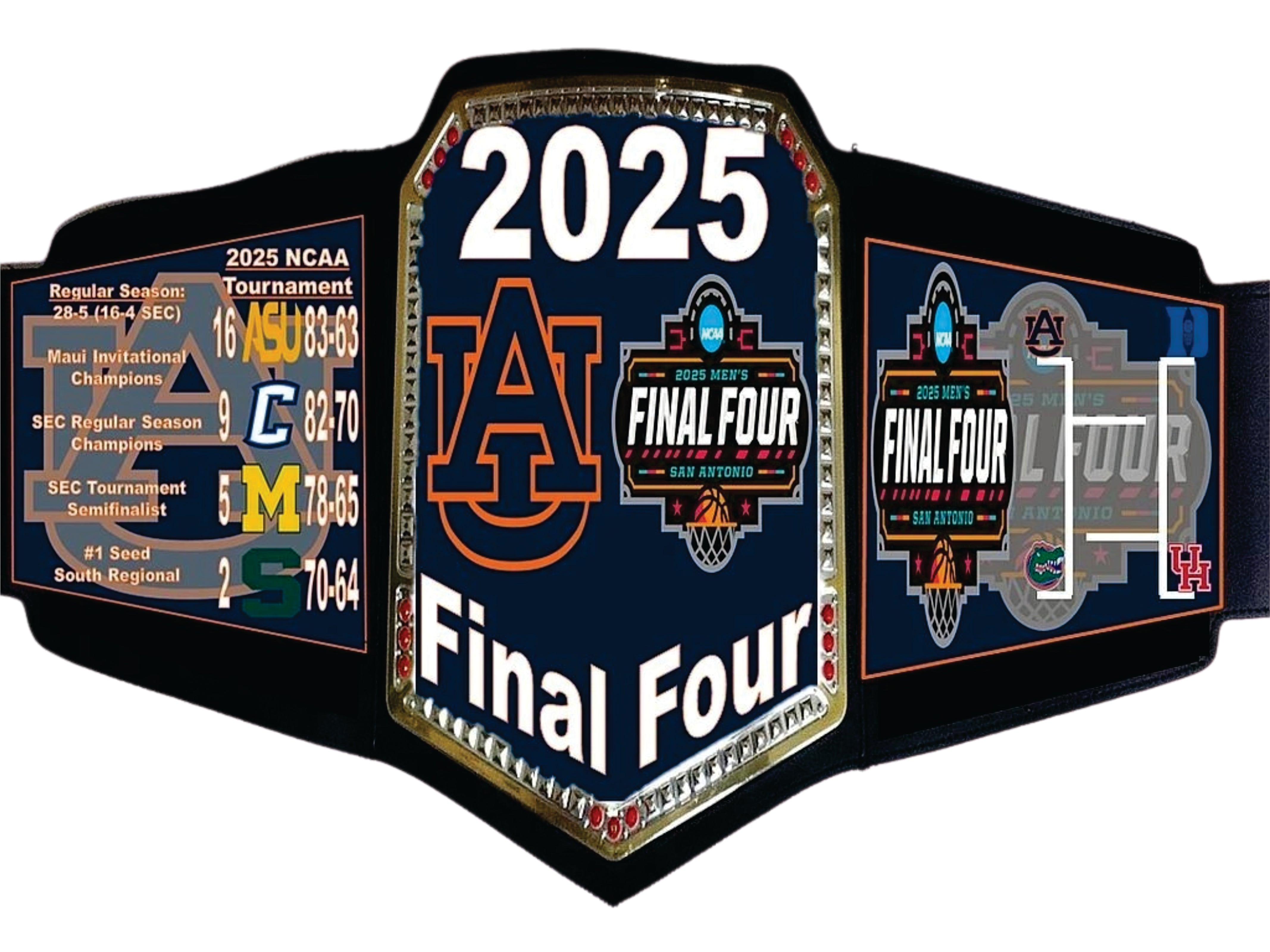 2025 Houston Cougars NCAA Men's Basketball Final Four Championship Belt Wrestling Title Belts