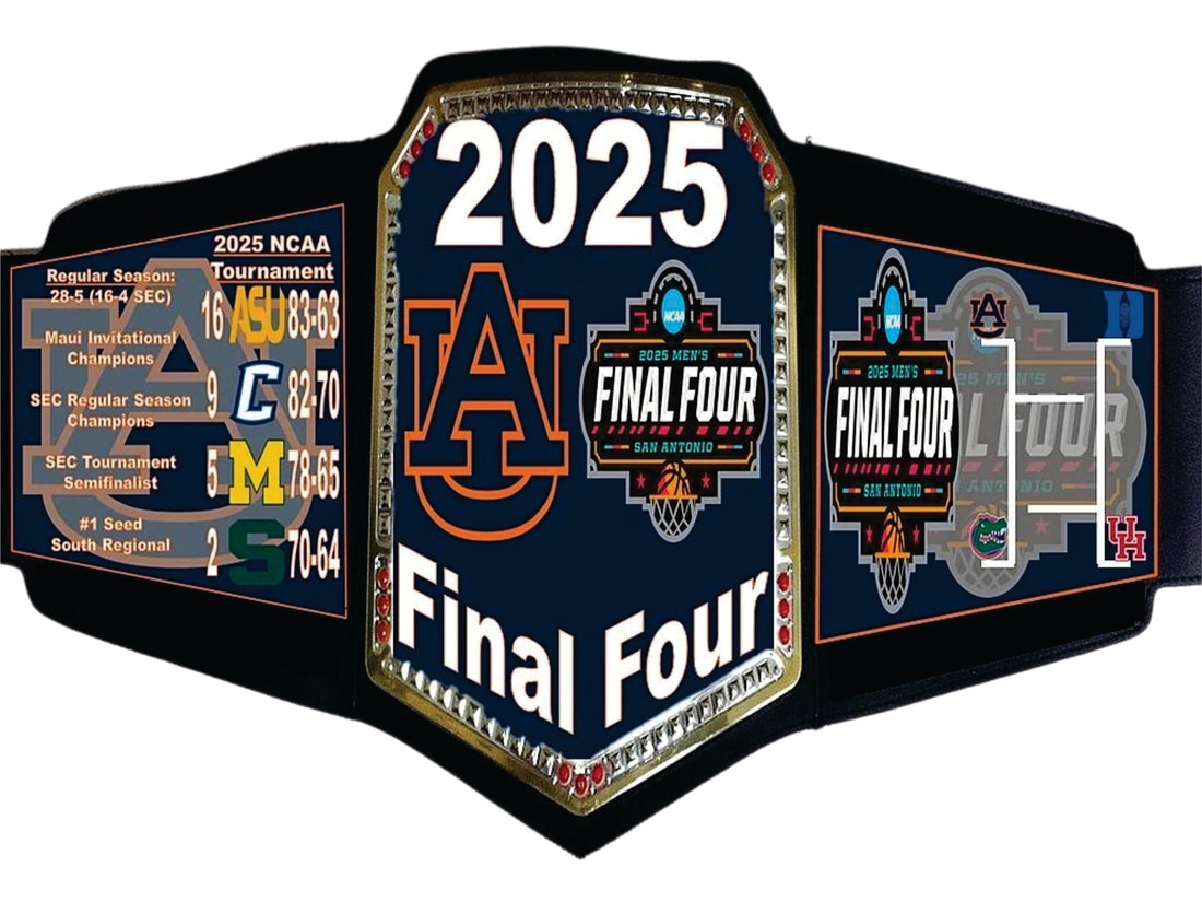 2025 Houston Cougars NCAA Men's Basketball Final Four Championship Belt Wrestling Title Belts