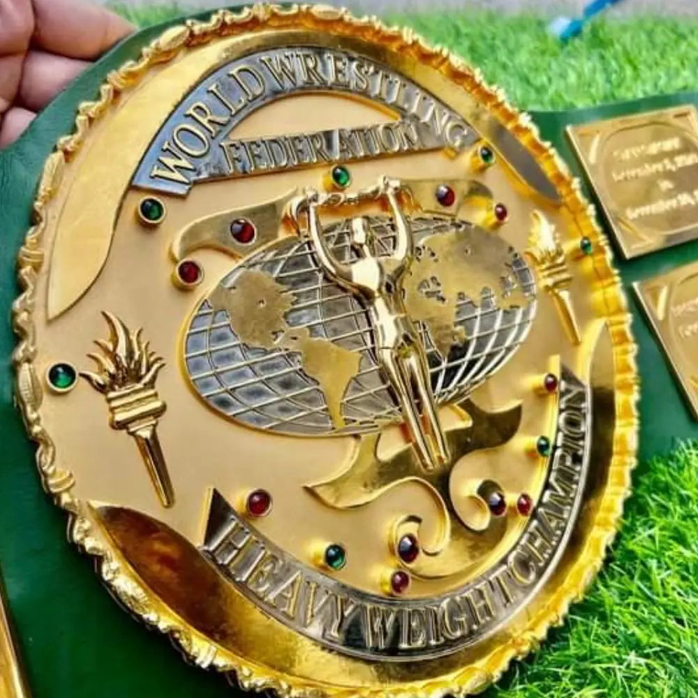 WWF BIG GREEN 3D CNC CHAMPIONSHIP BELT Wrestling Title Belts