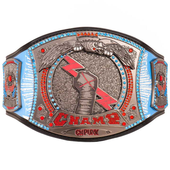 CM Punk 434-Day Record Signature Championship Wrestling Title Belts