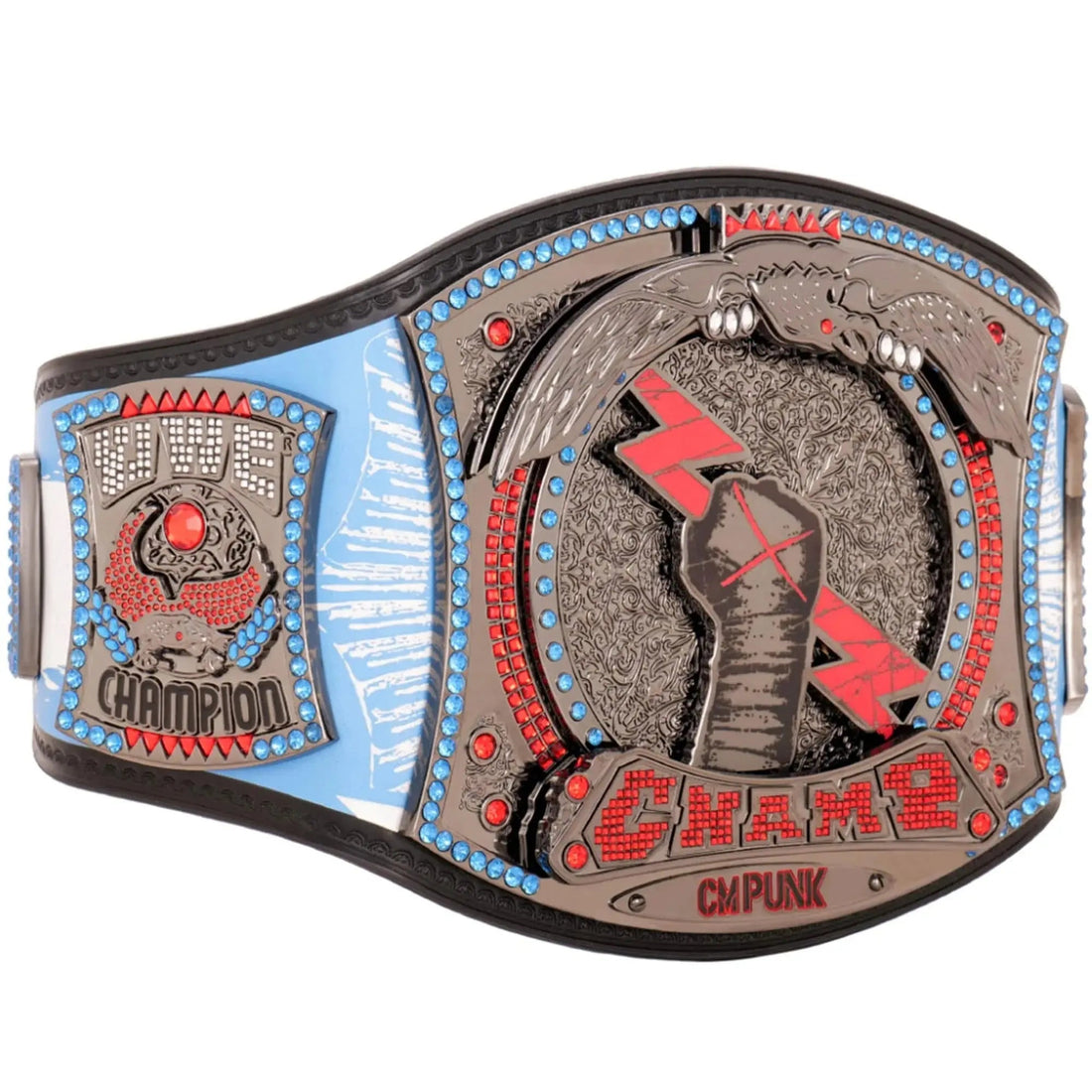 CM Punk 434-Day Record Signature Championship Wrestling Title Belts
