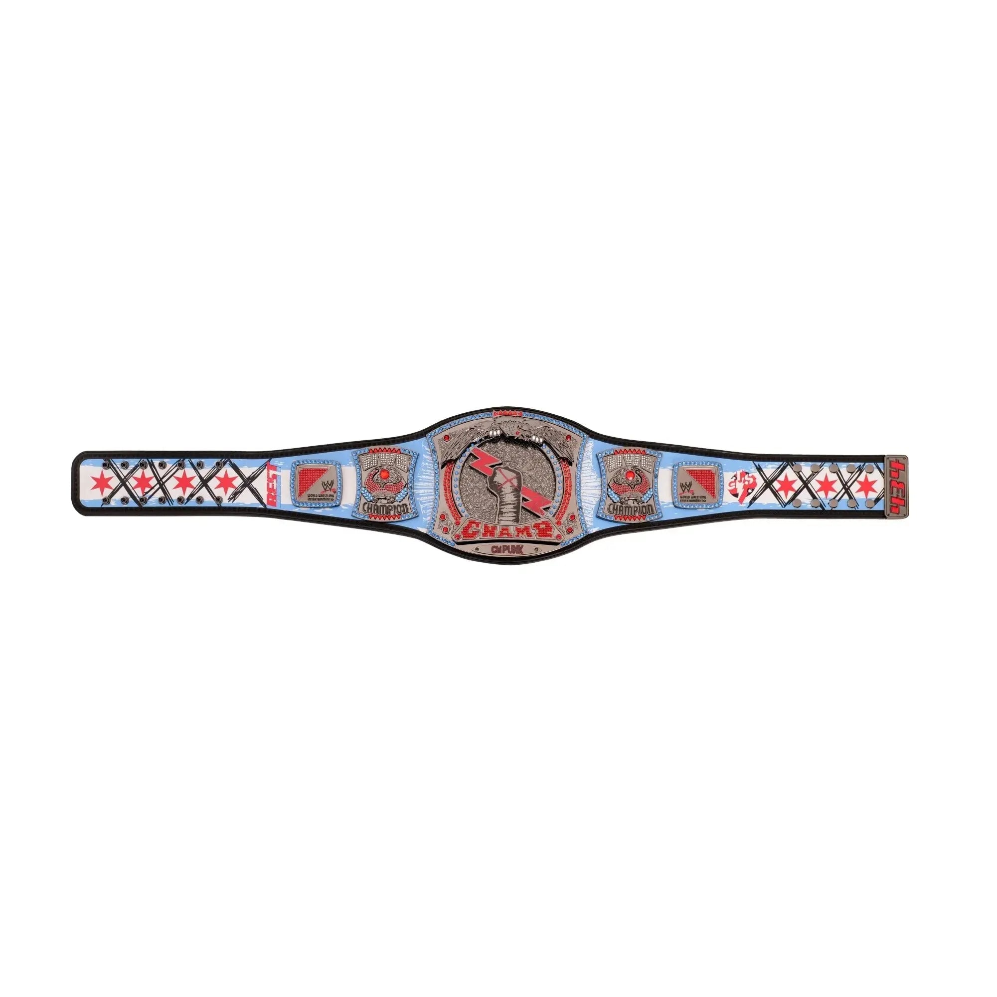 CM Punk 434-Day Record Signature Championship Wrestling Title Belts