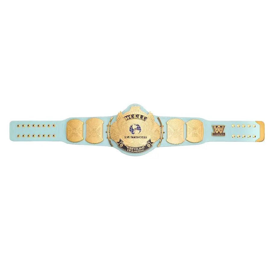 Light Blue WWE Winged Eagle Championship Wrestling Title Belts