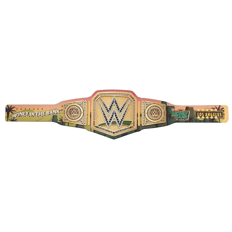 Money in the Bank 2025 Los Angeles Championship Title Wrestling Title Belts