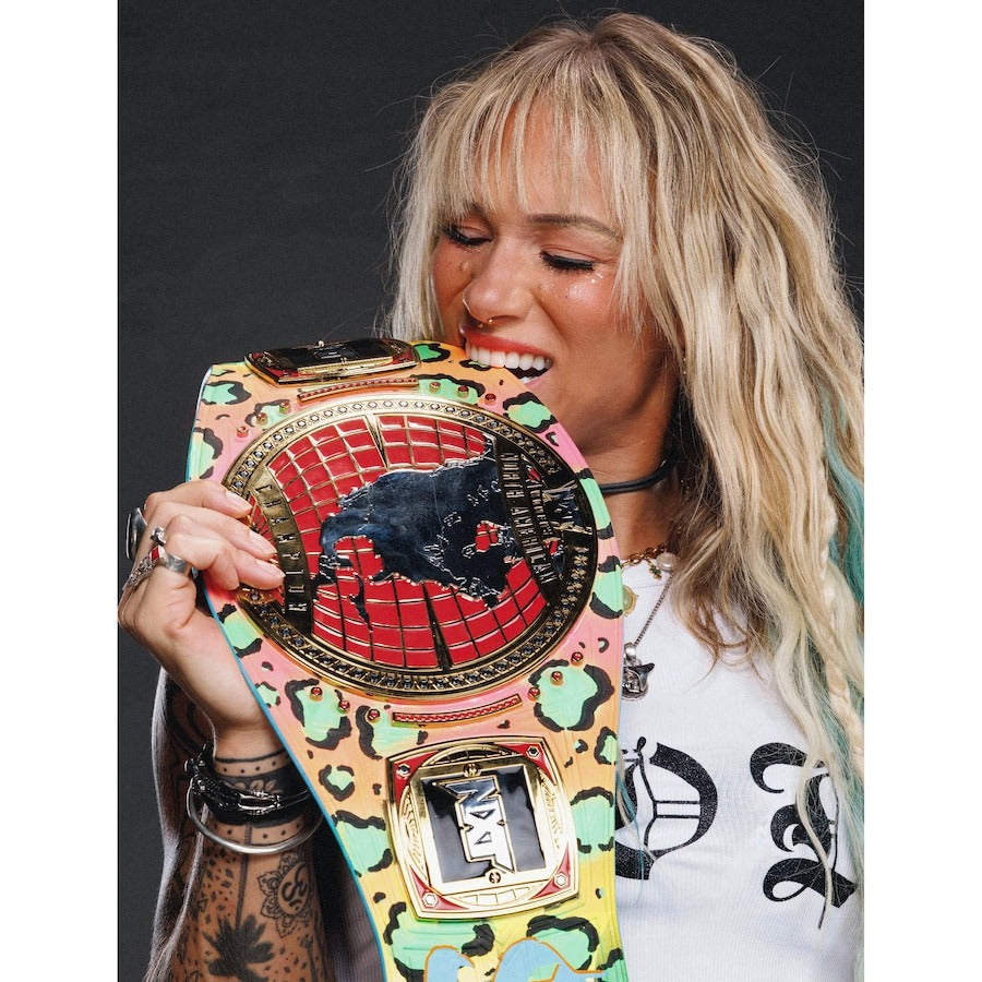 Sol Ruca Autographed NXT Women's North American Championship Replica Title Belt Wrestling Title Belts