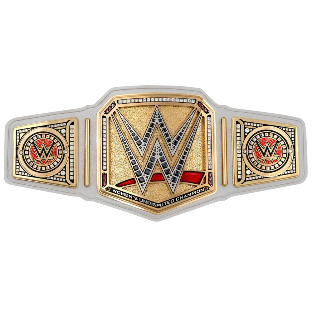 WWE women’s undisputed title belt for sale with gold and silver detailing from Wrestling Title Belts
