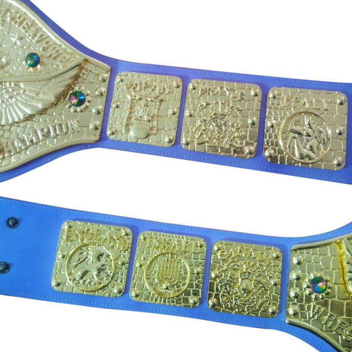 WWWF Bruno Sammartino Heavyweight Wrestling Champion Belt Bob Backlund Champions Wrestling Title Belts